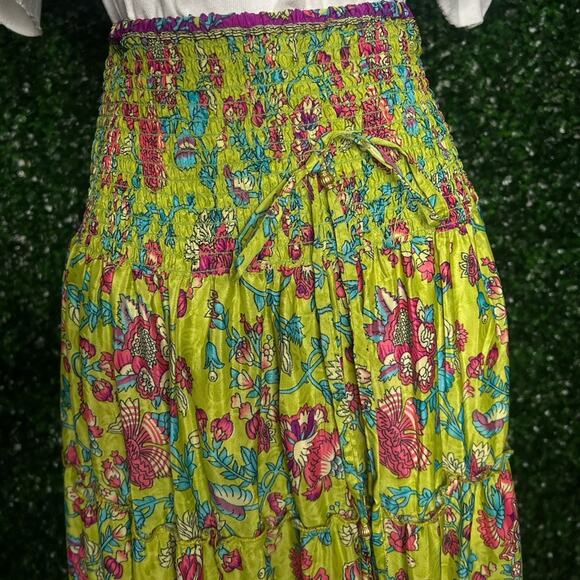 *NWT Women’s Boho Zury Indian Tropic Long Skirt with Elastic Waist – One Size - Picture 7 of 9